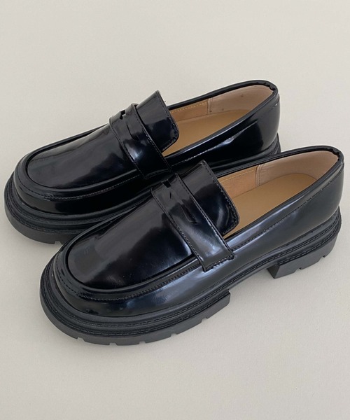 archives（アルシーヴ）の「厚底ローファー（ローファー・レディース・ブラック/アイボリー・MEDIUM/LARGE）」の16枚目の写真