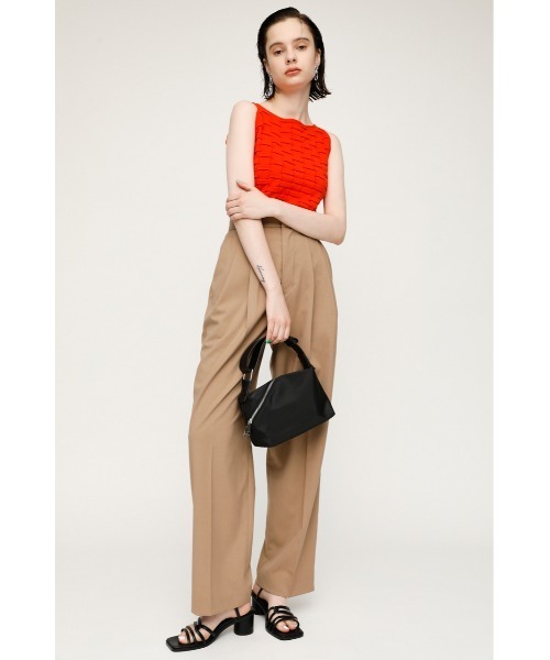 SLY（スライ）の「RELAX LOOSE SLACKS リラックス ルーズ スラックス（スラックス・レディース・ベージュ/イエロー/ライトブラック・1/0）」の3枚目の写真