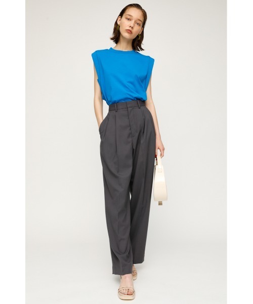 SLY（スライ）の「RELAX LOOSE SLACKS リラックス ルーズ スラックス（スラックス・レディース・ベージュ/イエロー/ライトブラック・1/0）」の2枚目の写真