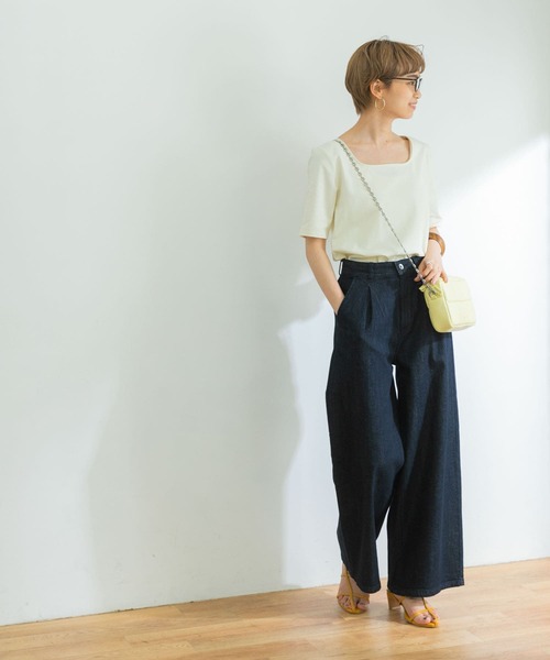 URBAN RESEARCH（アーバンリサーチ）の「バギーデニムパンツ（デニムパンツ・レディース・ホワイト/インディゴブルー・38/36）」の17枚目の写真