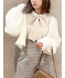 ブークレニットショートカーディガン