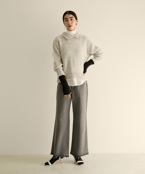 WILLIAM BRUNTON（ウィリアムブラントン）の「【William Brunton（ウイリアムブラントン）】3ply RIB WRIST WARMER（手袋・レディース・チャコールグレー/ベージュ/グレー/オレンジ・FREE）」の11枚目の写真