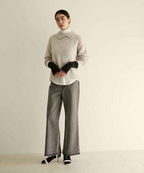 WILLIAM BRUNTON（ウィリアムブラントン）の「【William Brunton（ウイリアムブラントン）】3ply RIB WRIST WARMER（手袋・レディース・チャコールグレー/ベージュ/グレー/オレンジ・FREE）」の15枚目の写真