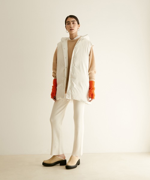 WILLIAM BRUNTON（ウィリアムブラントン）の「【William Brunton（ウイリアムブラントン）】3ply RIB WRIST WARMER（手袋・レディース・チャコールグレー/ベージュ/グレー/オレンジ・FREE）」の5枚目の写真