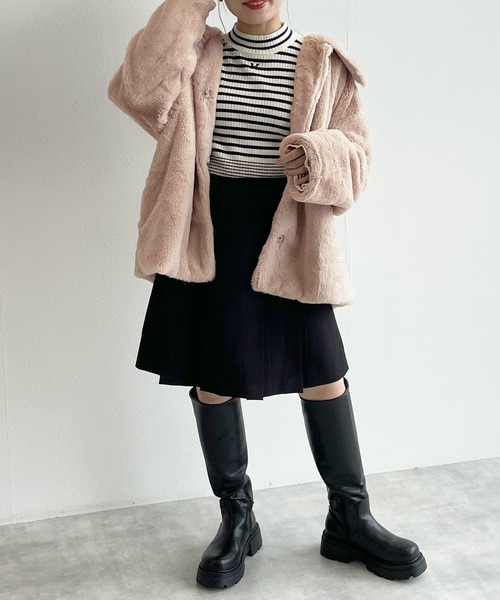 w closet（ダブルクローゼット）の「フェイクファービッグカラー