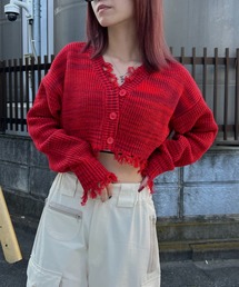 FIG&VIPER | ダメージショートニットカーデ(カーディガン/ボレロ)