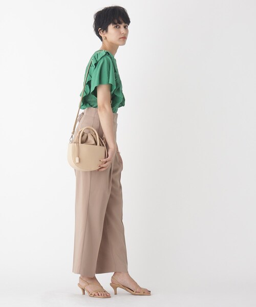 OPAQUE.CLIP（オペークドットクリップ）の「◆セミサークルミニショルダーバッグ（ショルダーバッグ・レディース・ブラック/ライトベージュ・00）」の13枚目の写真