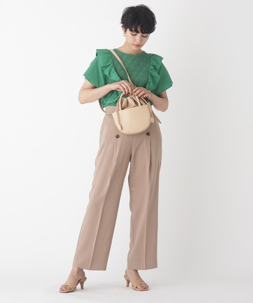 OPAQUE.CLIP（オペークドットクリップ）の「◆セミサークルミニショルダーバッグ（ショルダーバッグ・レディース・ブラック/ライトベージュ・00）」の14枚目の写真