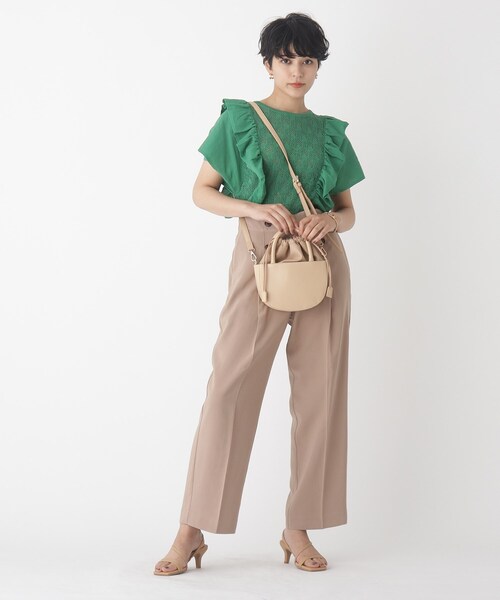 OPAQUE.CLIP（オペークドットクリップ）の「◆セミサークルミニショルダーバッグ（ショルダーバッグ・レディース・ブラック/ライトベージュ・00）」の15枚目の写真