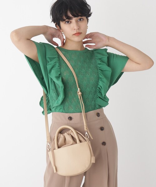 OPAQUE.CLIP（オペークドットクリップ）の「◆セミサークルミニショルダーバッグ（ショルダーバッグ・レディース・ブラック/ライトベージュ・00）」の16枚目の写真