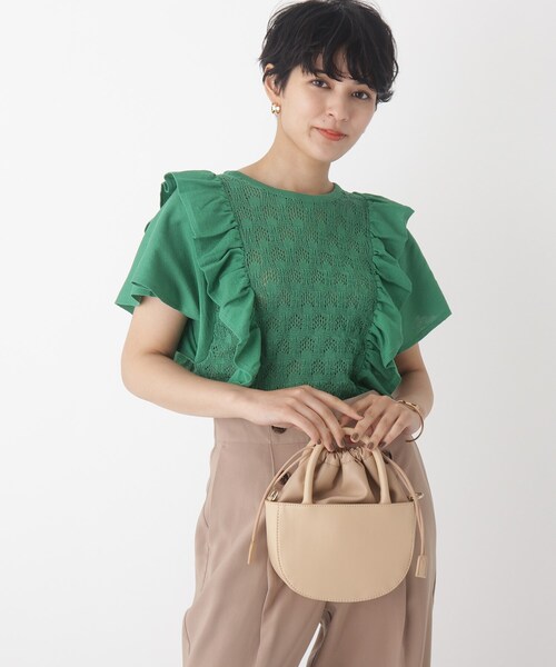 OPAQUE.CLIP（オペークドットクリップ）の「◆セミサークルミニショルダーバッグ（ショルダーバッグ・レディース・ブラック/ライトベージュ・00）」の17枚目の写真