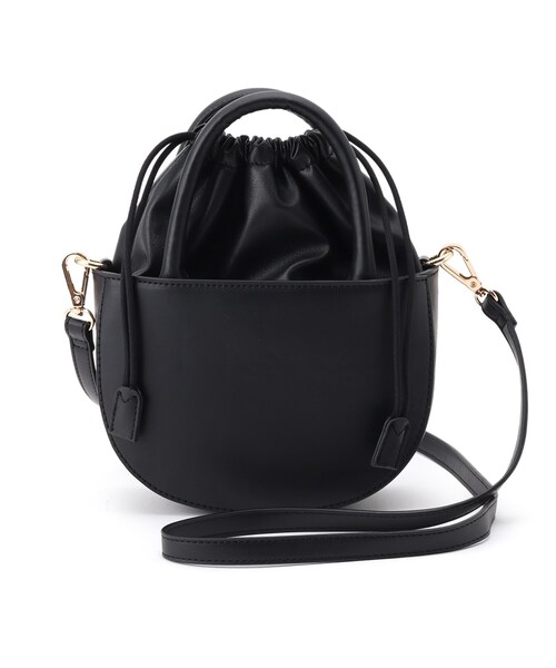 OPAQUE.CLIP（オペークドットクリップ）の「◆セミサークルミニショルダーバッグ（ショルダーバッグ・レディース・ブラック/ライトベージュ・00）」の19枚目の写真