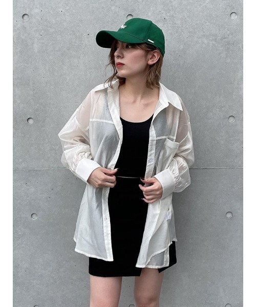 ENVYM（アンビー）の「スイッチングシアーＳＨ（シャツ/ブラウス・レディース・ホワイト/グレー/その他・FREE）」の13枚目の写真