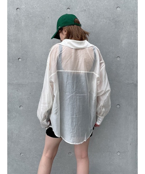 ENVYM（アンビー）の「スイッチングシアーＳＨ（シャツ/ブラウス・レディース・ホワイト/グレー/その他・FREE）」の14枚目の写真