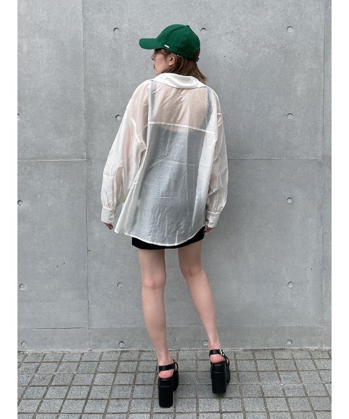 ENVYM（アンビー）の「スイッチングシアーＳＨ（シャツ/ブラウス・レディース・ホワイト/グレー/その他・FREE）」の17枚目の写真