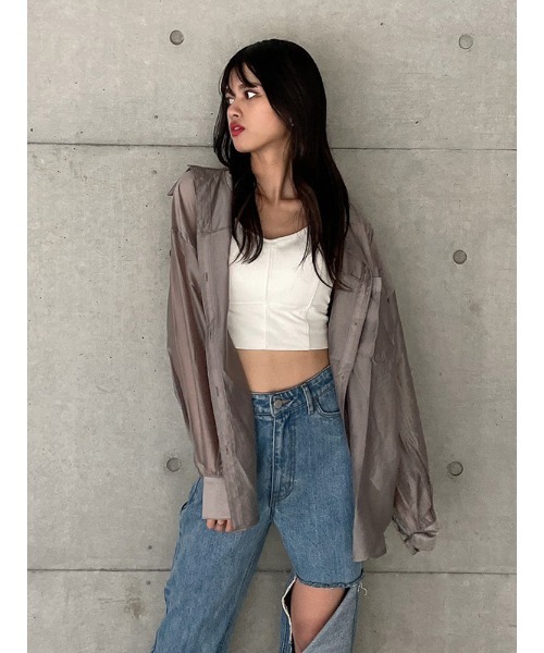 ENVYM（アンビー）の「スイッチングシアーＳＨ（シャツ/ブラウス・レディース・ホワイト/グレー/その他・FREE）」の19枚目の写真