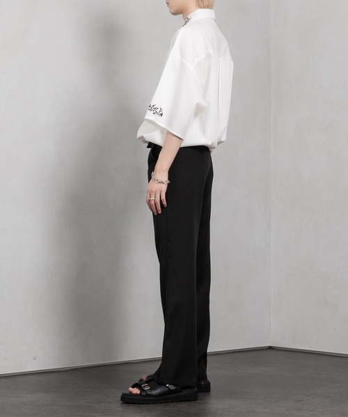 Adoon plain（アドーンプレーン）の「【Adoon plain】ワイドフレアパンツ（その他パンツ・メンズ・ブラック/グレー・MEDIUM/LARGE）」の7枚目の写真