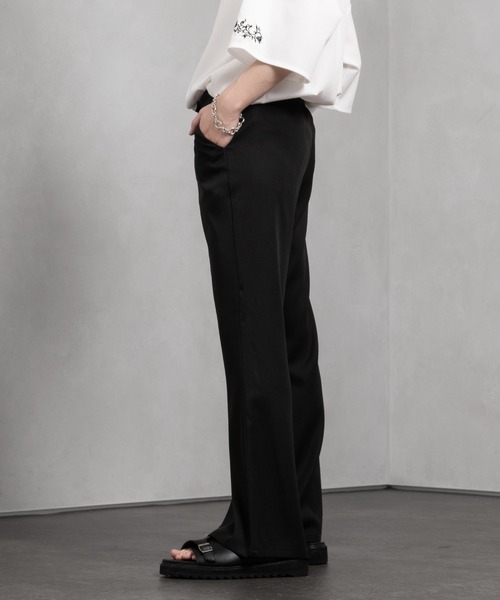 Adoon plain（アドーンプレーン）の「【Adoon plain】ワイドフレアパンツ（その他パンツ・メンズ・ブラック/グレー・MEDIUM/LARGE）」の10枚目の写真