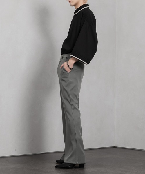 Adoon plain（アドーンプレーン）の「【Adoon plain】ワイドフレアパンツ（その他パンツ・メンズ・ブラック/グレー・MEDIUM/LARGE）」の13枚目の写真