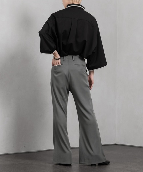 Adoon plain（アドーンプレーン）の「【Adoon plain】ワイドフレアパンツ（その他パンツ・メンズ・ブラック/グレー・MEDIUM/LARGE）」の14枚目の写真