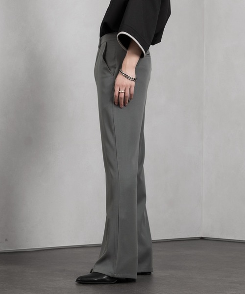 Adoon plain（アドーンプレーン）の「【Adoon plain】ワイドフレアパンツ（その他パンツ・メンズ・ブラック/グレー・MEDIUM/LARGE）」の16枚目の写真