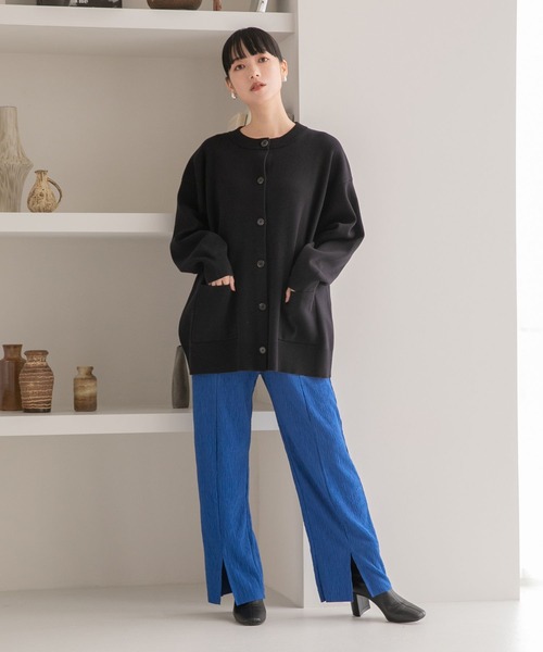 LOWRYS FARM(ローリーズファーム)の「2WAYBIGクルーカーディガン 296365(カーディガン/ボレロ・レディース・アイボリー/ブラック/パープル/レッド・FREE)」の9枚目の写真