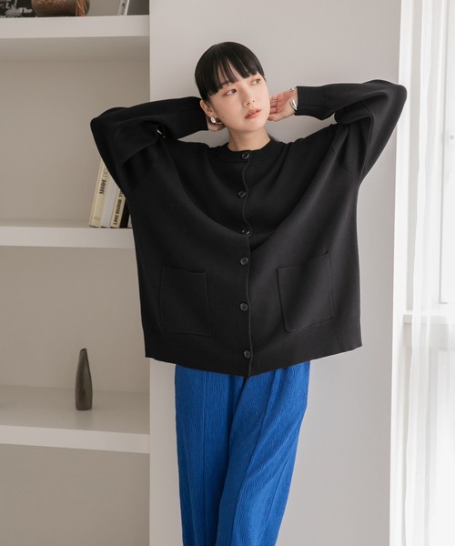 LOWRYS FARM(ローリーズファーム)の「2WAYBIGクルーカーディガン 296365(カーディガン/ボレロ・レディース・アイボリー/ブラック/パープル/レッド・FREE)」の10枚目の写真