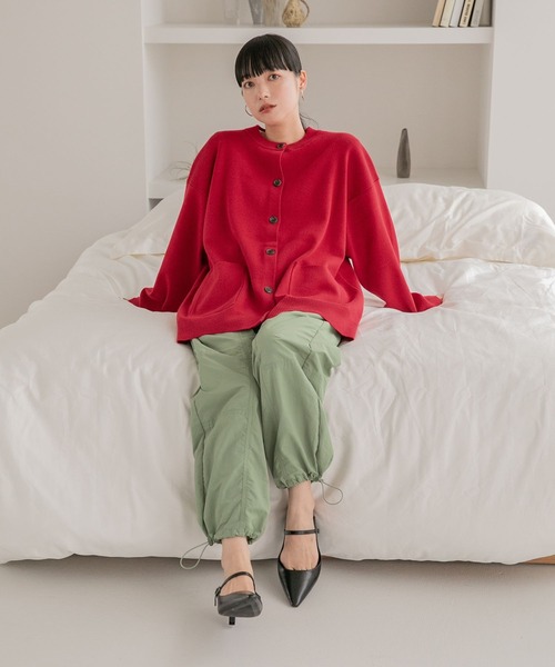 LOWRYS FARM(ローリーズファーム)の「2WAYBIGクルーカーディガン 296365(カーディガン/ボレロ・レディース・アイボリー/ブラック/パープル/レッド・FREE)」の11枚目の写真