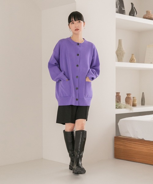 LOWRYS FARM(ローリーズファーム)の「2WAYBIGクルーカーディガン 296365(カーディガン/ボレロ・レディース・アイボリー/ブラック/パープル/レッド・FREE)」の14枚目の写真