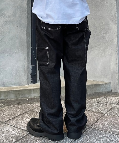 Chikashitsu +(チカシツプラス)の「【Chikashitsu +/チカシツプラス】stitch painter pants/ステッチパンツ デニムパンツ(その他パンツ・メンズ・ブラック・S/M)」の19枚目の写真