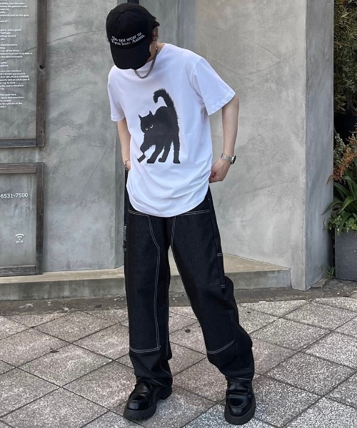 Chikashitsu +(チカシツプラス)の「【Chikashitsu +/チカシツプラス】stitch painter pants/ステッチパンツ デニムパンツ(その他パンツ・メンズ・ブラック・S/M)」の11枚目の写真