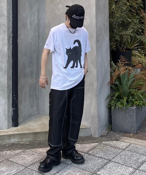 Chikashitsu +(チカシツプラス)の「【Chikashitsu +/チカシツプラス】stitch painter pants/ステッチパンツ デニムパンツ(その他パンツ・メンズ・ブラック・S/M)」の8枚目の写真