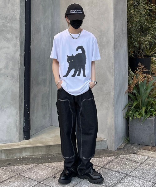 Chikashitsu +(チカシツプラス)の「【Chikashitsu +/チカシツプラス】stitch painter pants/ステッチパンツ デニムパンツ(その他パンツ・メンズ・ブラック・S/M)」の13枚目の写真