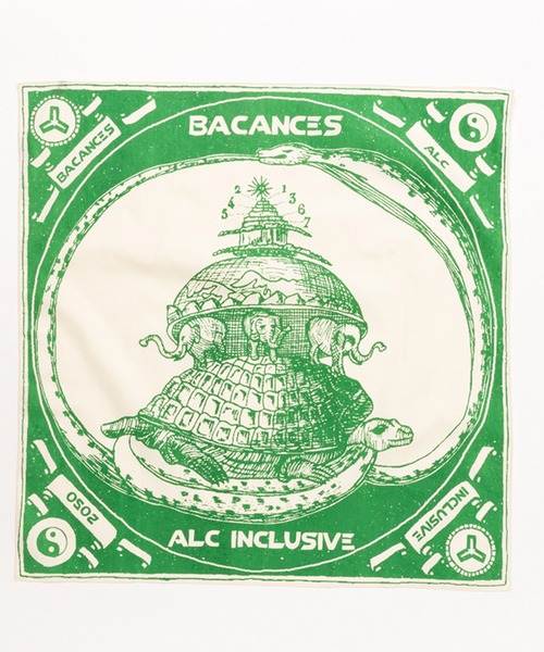 And A（アンドエー）の「AlexanderLeeChang アレキサンダーリーチャン / BLC BANDANA バンダナ / BC052203（バンダナ/スカーフ・メンズ・バーガンディー/ネイビー/グリーン・ONE SIZE）」の2枚目の写真