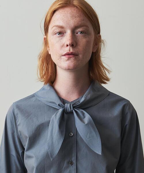Steven Alan(スティーブンアラン)の「<Steven Alan>COTTON CHAMBRAY SCARF SHIRT/シャツ(シャツ/ブラウス・レディース・グレー/レッド・S/M)」の6枚目の写真
