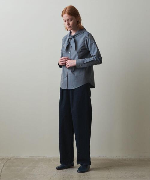 Steven Alan(スティーブンアラン)の「<Steven Alan>COTTON CHAMBRAY SCARF SHIRT/シャツ(シャツ/ブラウス・レディース・グレー/レッド・S/M)」の9枚目の写真
