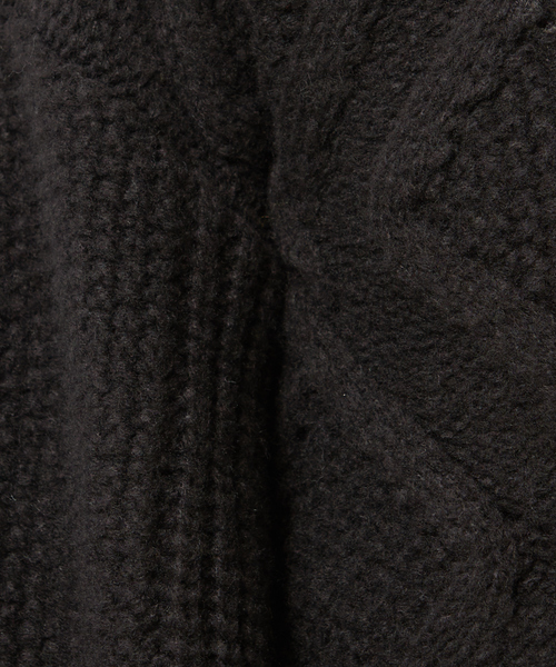 NOMINE(ノミネ)の「【WEB限定カラーあり】アランダイヤ柄ボリュームスリーブニット(ニット/セーター・レディース・ブラック/パープル/アイボリー/キャメル・フリー)」の19枚目の写真