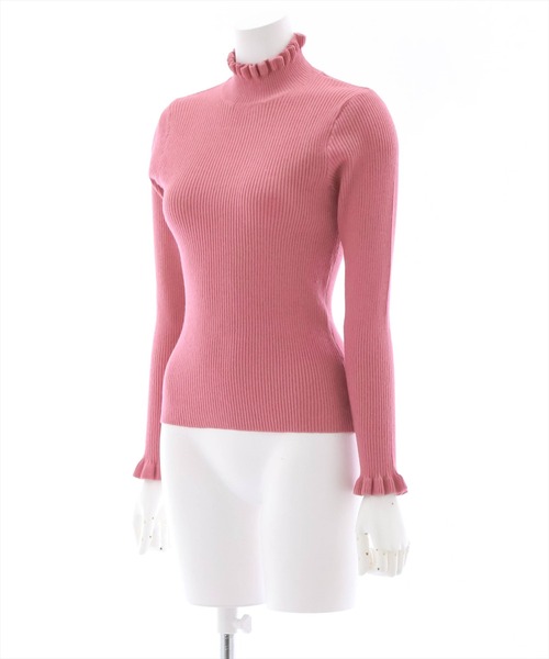 clear（クリア）の「フリルハイゲージニットトップス（ニット/セーター・レディース・ブルーグレー/アイボリー/ピンク/ブラック・F）」の16枚目の写真