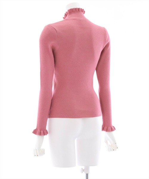 clear（クリア）の「フリルハイゲージニットトップス（ニット/セーター・レディース・ブルーグレー/アイボリー/ピンク/ブラック・F）」の17枚目の写真