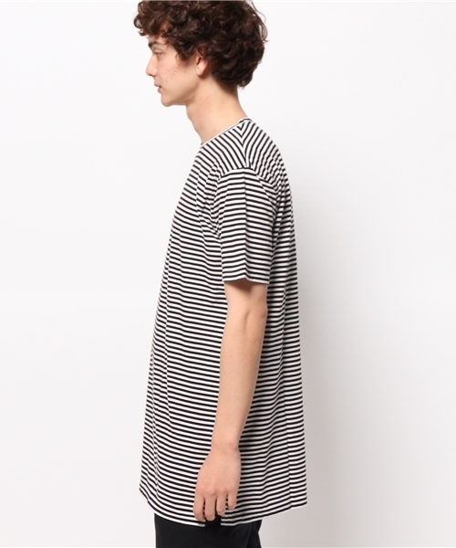HARE(ハレ)の「ロングボーダーカットソー(HARE)(Tシャツ/カットソー・メンズ・オフホワイト/グレー/ブルー・SMALL/MEDIUM)」の9枚目の写真