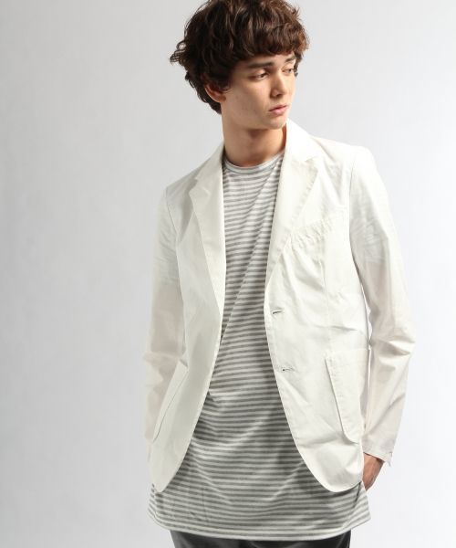 HARE(ハレ)の「ロングボーダーカットソー(HARE)(Tシャツ/カットソー・メンズ・オフホワイト/グレー/ブルー・SMALL/MEDIUM)」の5枚目の写真