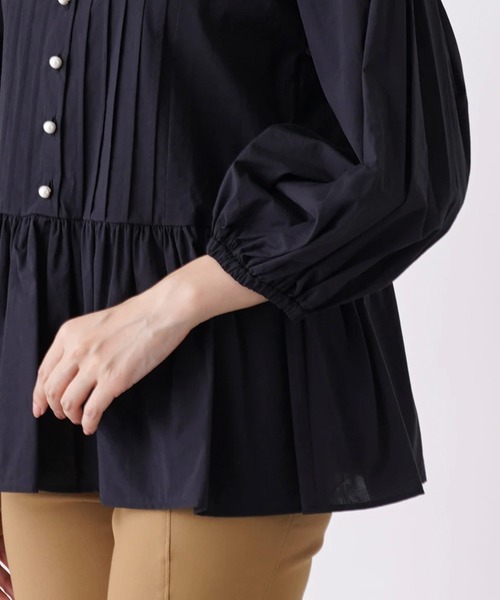 BEATRICE（ベアトリス）の「【BEATRICE】ペプラムタックブラウス（シャツ/ブラウス・レディース・オフホワイト/ブラック/レモンイエロー・2）」の17枚目の写真