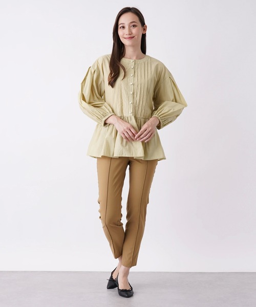 BEATRICE（ベアトリス）の「【BEATRICE】ペプラムタックブラウス（シャツ/ブラウス・レディース・オフホワイト/ブラック/レモンイエロー・2）」の20枚目の写真