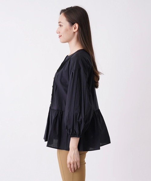 BEATRICE（ベアトリス）の「【BEATRICE】ペプラムタックブラウス（シャツ/ブラウス・レディース・オフホワイト/ブラック/レモンイエロー・2）」の13枚目の写真