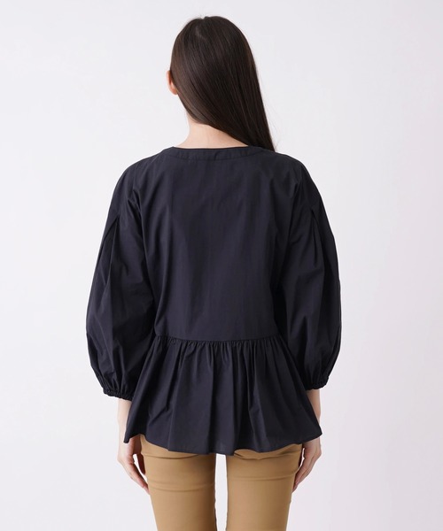 BEATRICE（ベアトリス）の「【BEATRICE】ペプラムタックブラウス（シャツ/ブラウス・レディース・オフホワイト/ブラック/レモンイエロー・2）」の14枚目の写真