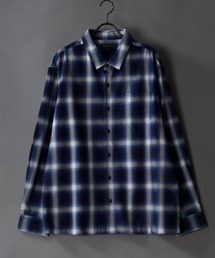 Oversize ombre check shirt/オーバーサイズ オンブレ チェック シャツ