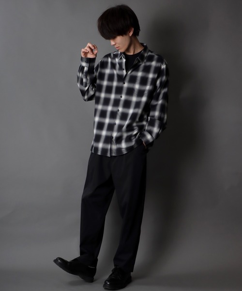 RILY Ombre Check Shirts 今市隆二 美品 Sサイズ TSY ORIGINAL OMBRE