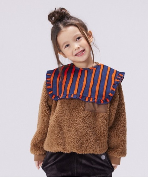 HOGAN RANCH WEAR（ホーガンランチウエア）の「コールテンツケエリ/キッズ（付け襟・キッズ・ブラウン/レッド・M）」の4枚目の写真