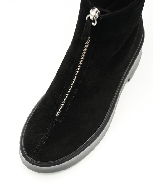 Emma Francis（エマフランシス）の「ラウンドトゥ ボリュームソール フロントジップブーツ（ブーツ・レディース・グレー/ブラック/ダークブラック/ブラウン・S/M/L）」の17枚目の写真