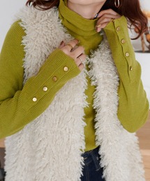 DISCOAT | 袖口ボタンリブタートルネックプルオーバー(ニット/セーター)